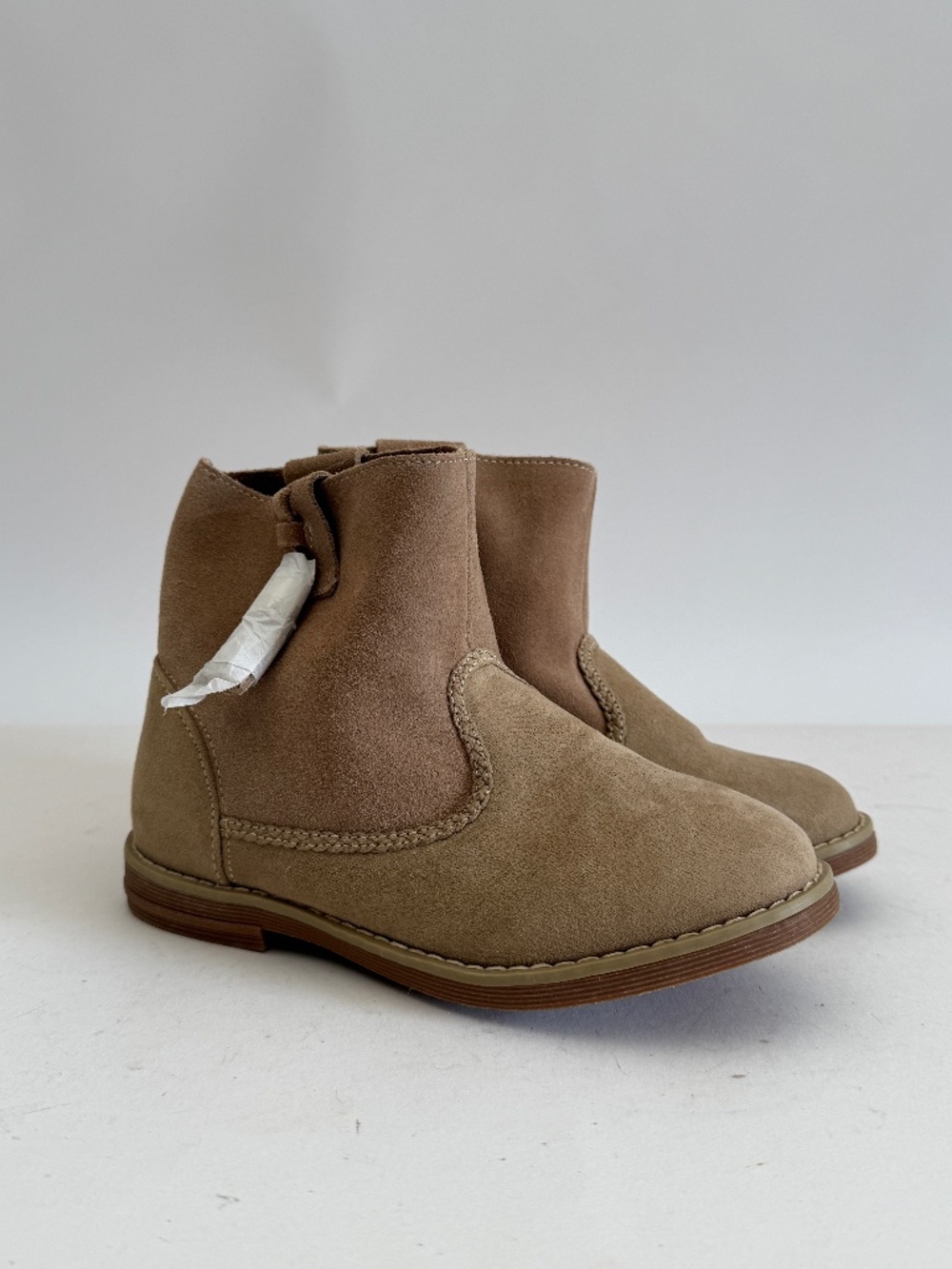Hanna Andersson Kids Ankle Boots - Sz 13 - Tan Suede with Fringe Tassel - Unworn